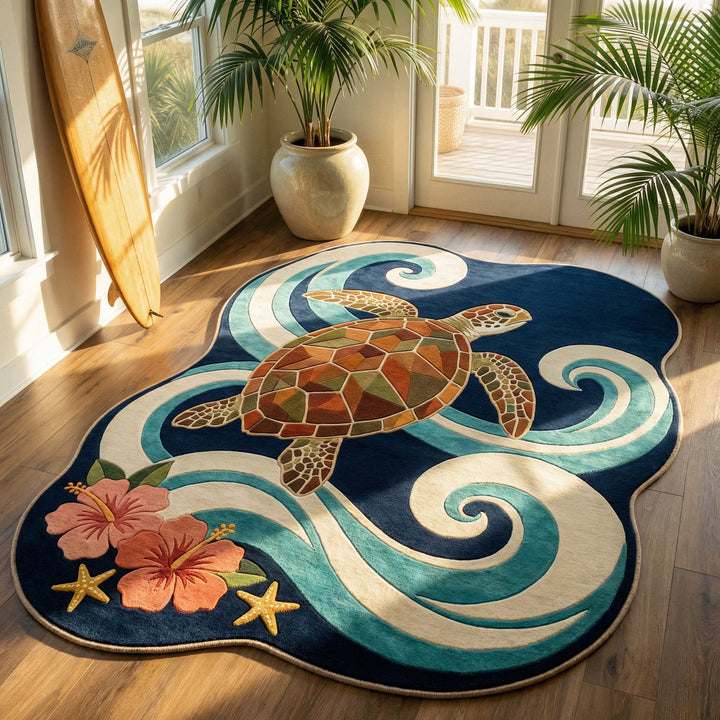 Bridgette - Shaped Rug - Peaceful Turtle