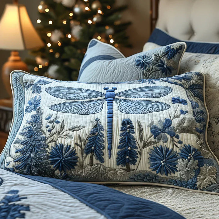 Quilted Decorative Pillowcase - Wings in the Wind
