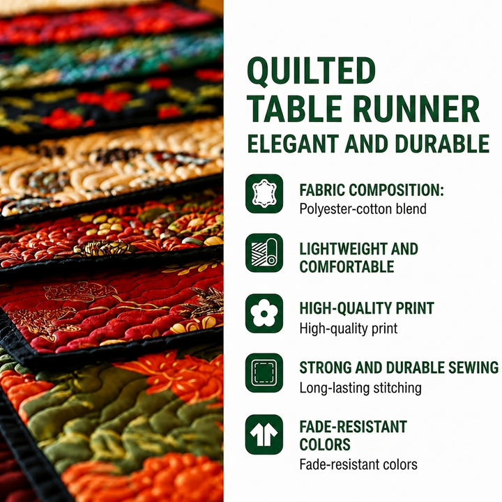 Fallon - Quilted Placemat - Leaf Pattern