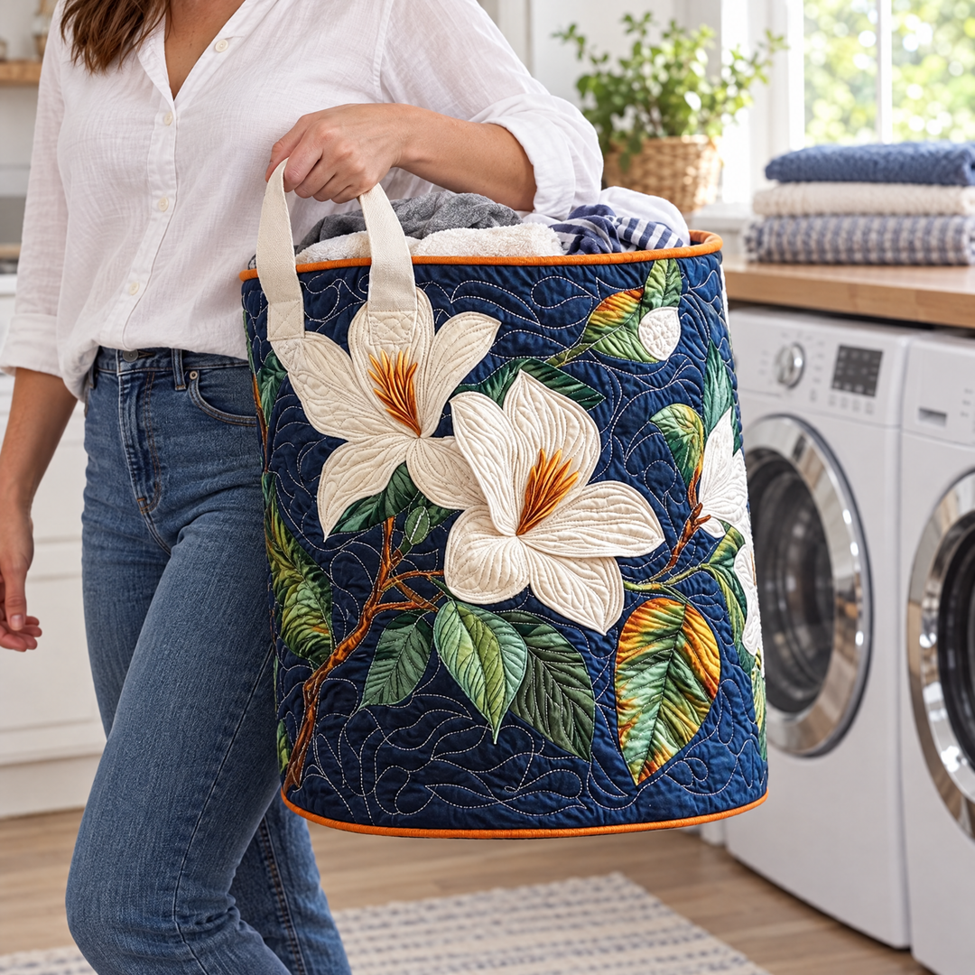 Quilted Laundry Basket - Soft Magnolia