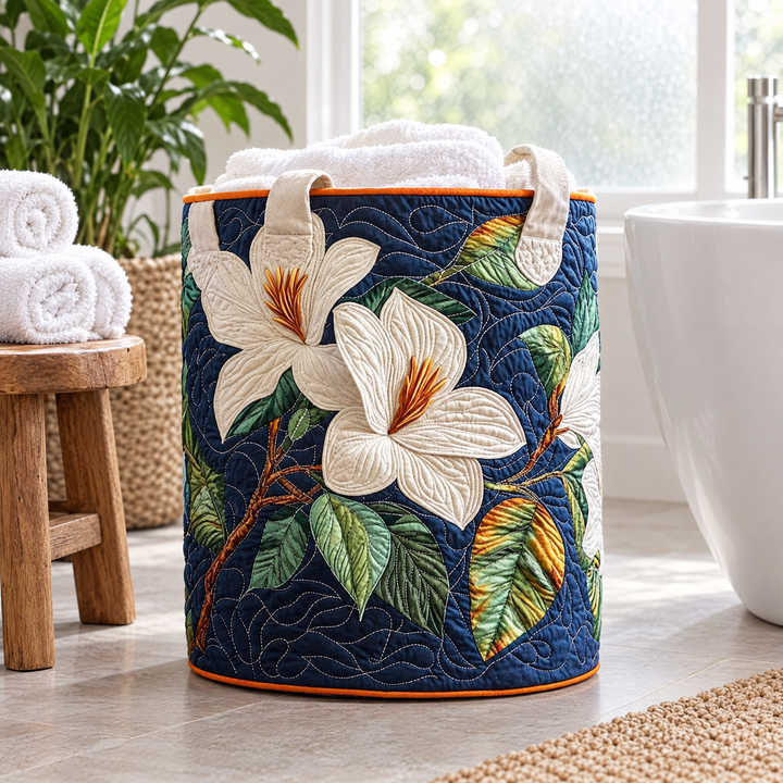 Quilted Laundry Basket - Soft Magnolia