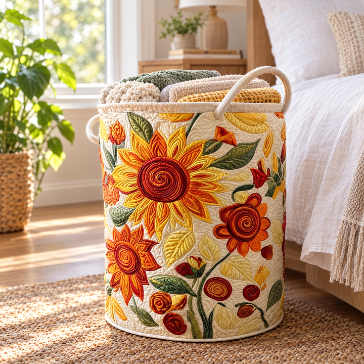 Quilted Laundry Basket - Sun Cushions