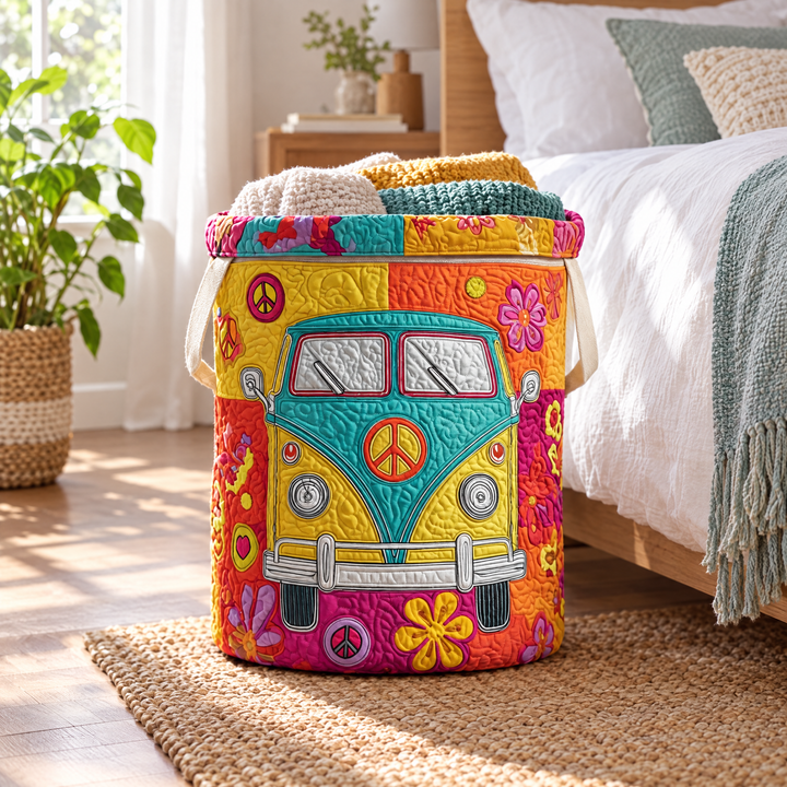 Quilted Laundry Basket - Hippie Style