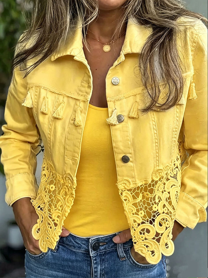 Angela™ | Fringe & Lace Jacket