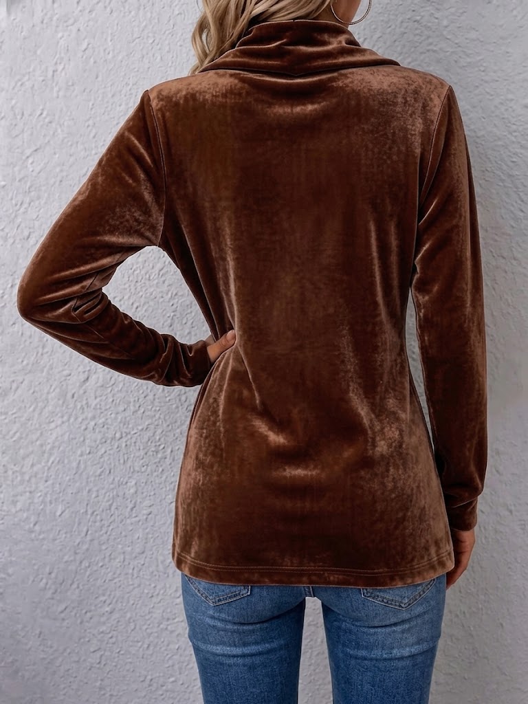 Christine™ | Vintage Lapel Button-Accent Long Sleeve Open Front Jacket