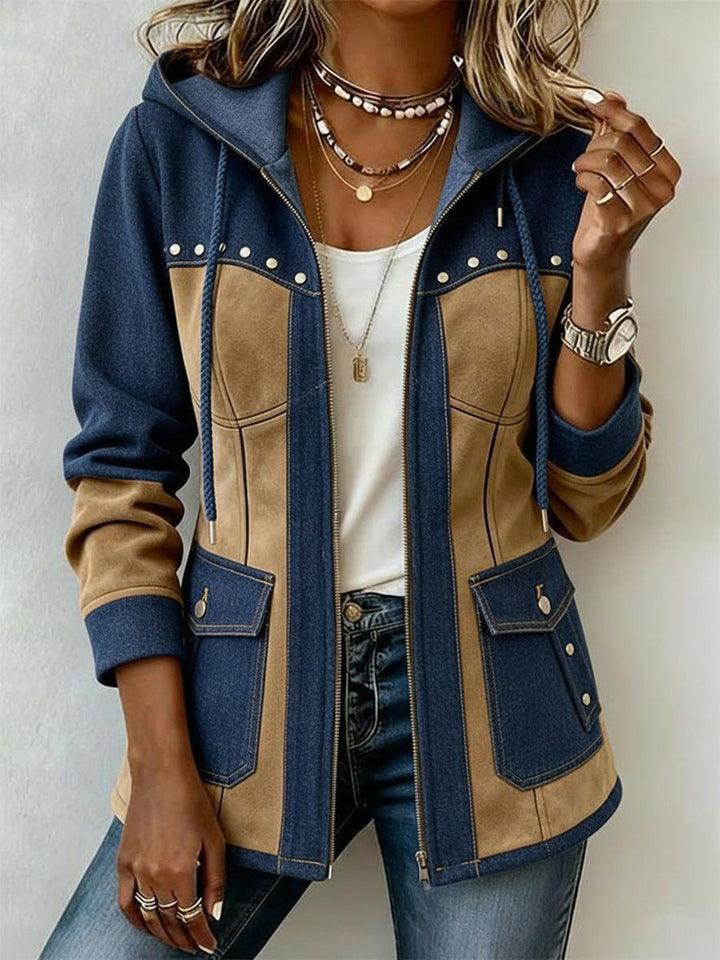 Jill™ | Patchwork Hooded Jacket